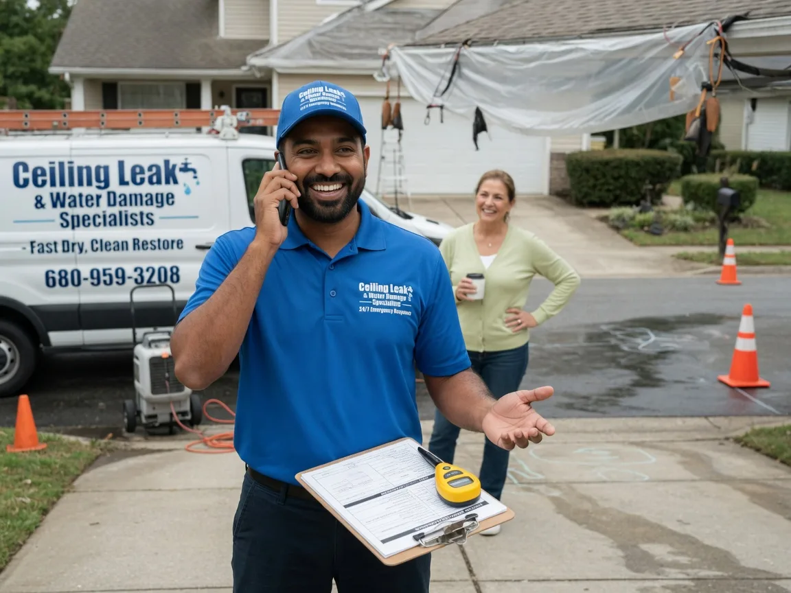 Ceiling Leak Cleanup Camp Dennison, OH FAQs